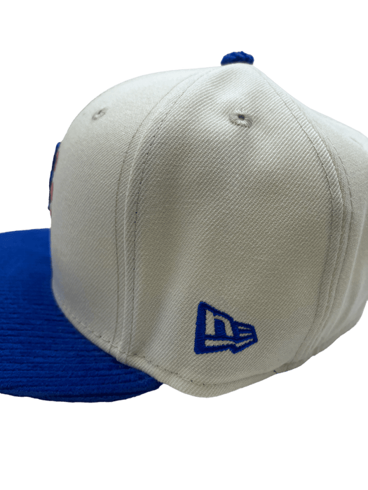 New York Mets New Era Custom Corduroy Brim Cream 59FIFTY Fitted Hat