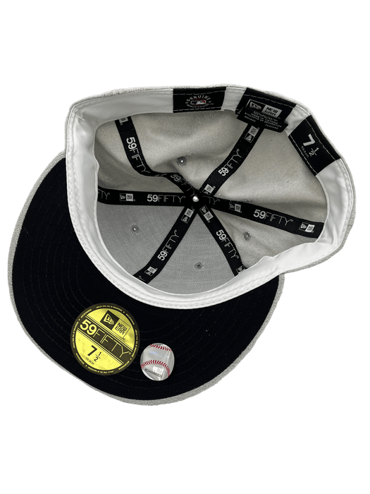 New Era Fitted Hat New York Yankees New Era Custom 59Fifty Gray Metallic Suede Patch Fitted Hat