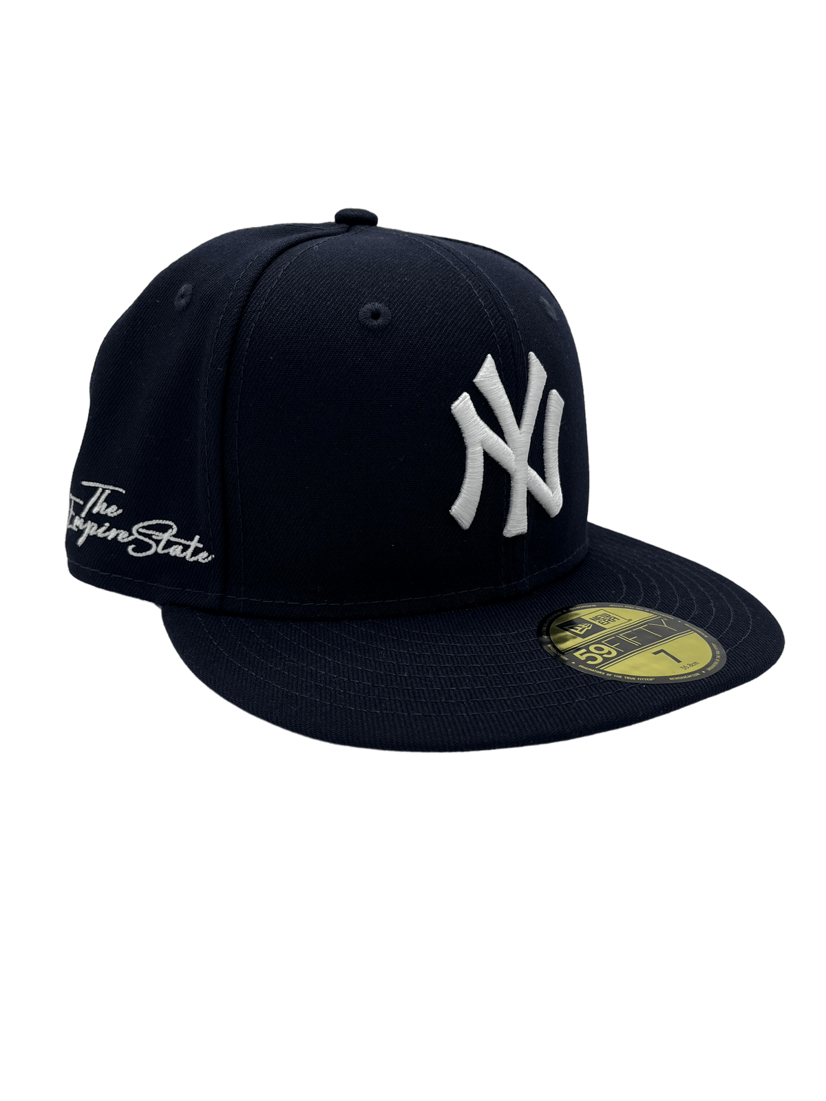 NJ Script New Era 59FIFTY Fitted Hat (Navy Red Gray Under BRIM) 7 3/8