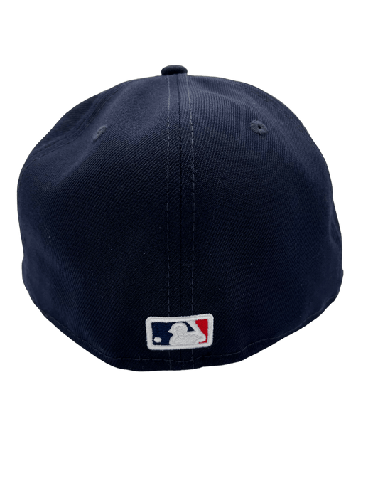 New Era Fitted Hat New York Yankees New Era Custom 59Fifty Navy Logo Sweatband Fitted Hat