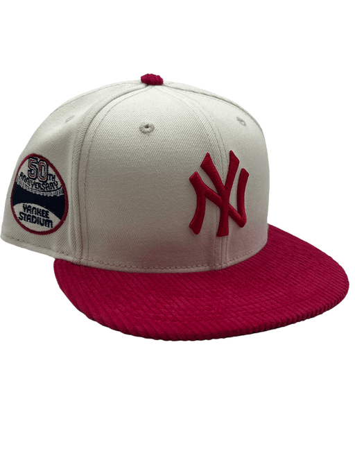 New York Yankees New Era Custom Corduroy Brim Cream 59FIFTY Fitted Hat