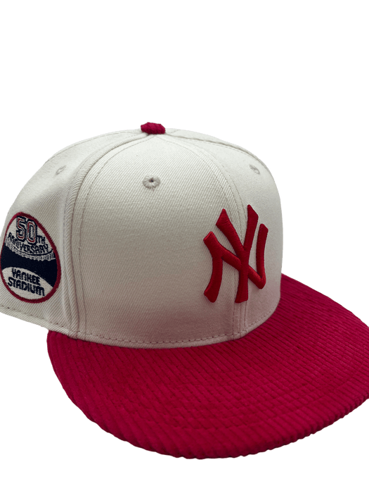 New York Yankees New Era Custom Corduroy Brim Cream 59FIFTY Fitted Hat