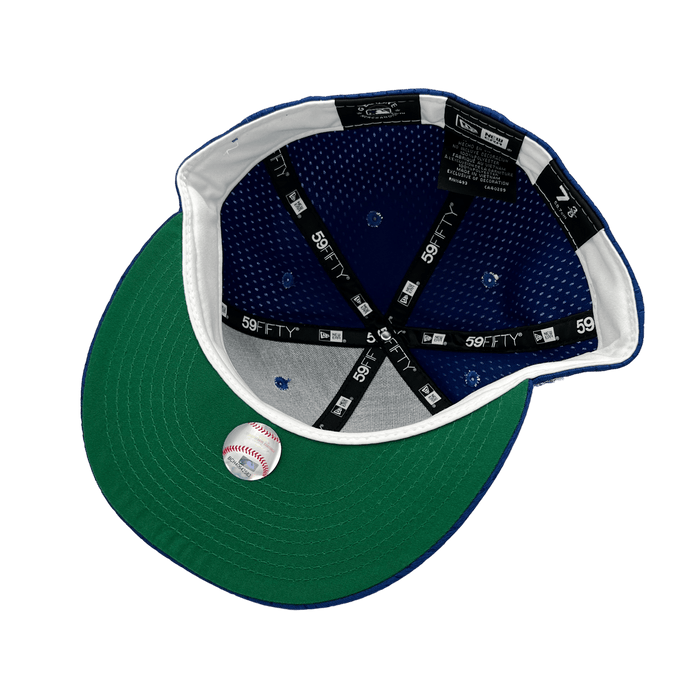 New Era Fitted Hat New York Yankees New Era Custom Navy Mesh Ninties Side Patch 59FIFTY Fitted Hat