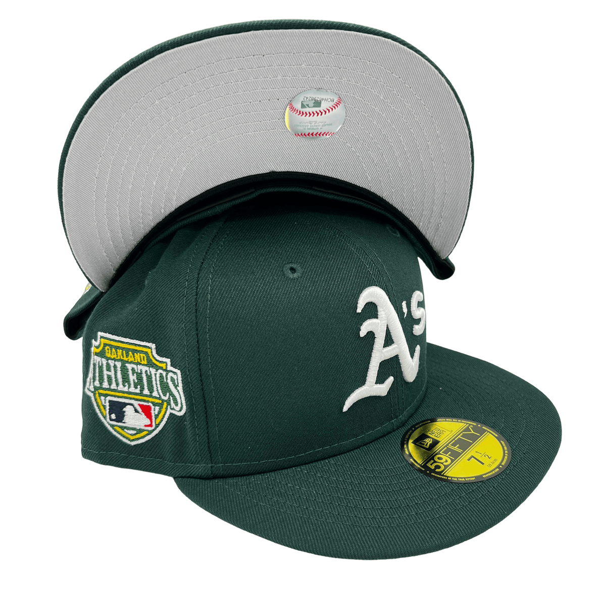 New Era 59FIFTY San Oakland Athletics 5950 Patch Fitted Hat 7 3/8 / Green