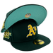 New Era Fitted Hat Oakland Athletics New Era Green Custom Mint Side Patch 59FIFTY Fitted Hat