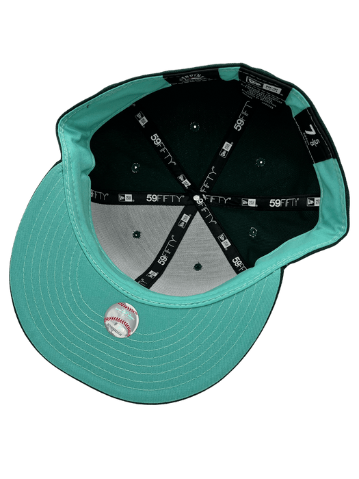 New Era Men's Oakland Athletics 59Fifty Road Green Authentic Hat
