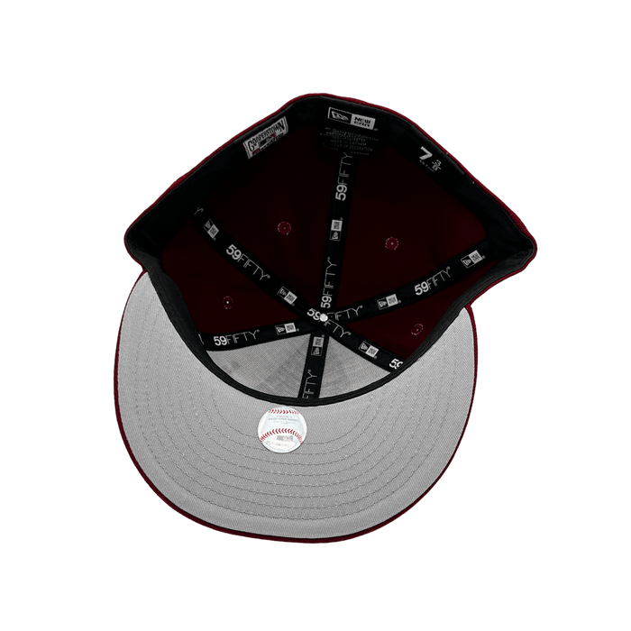 Philadelphia Phillies New Era Custom Burgundy Pinwheel Side Patch 59FIFTY Fitted Hat, 7 5/8 / Burgundy