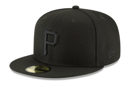 Pittsburgh Pirates New Era Black on Black Collection 59FIFTY Fitted Hat