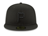 Pittsburgh Pirates New Era Black on Black Collection 59FIFTY Fitted Hat