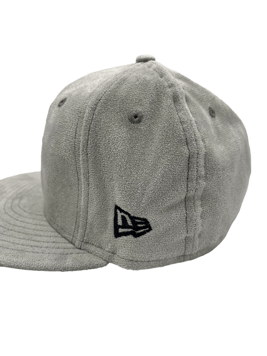 New Era Fitted Hat Seattle Mariners New Era Custom 59Fifty Gray Metallic Suede Patch Fitted Hat