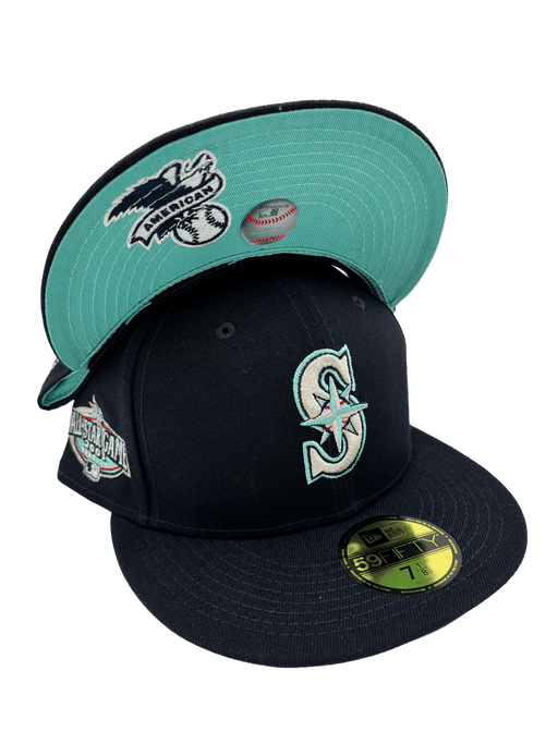 Atlanta Braves New Era Custom 59FIFTY Navy Visor Patch Fitted Hat, 7 5/8 / Navy