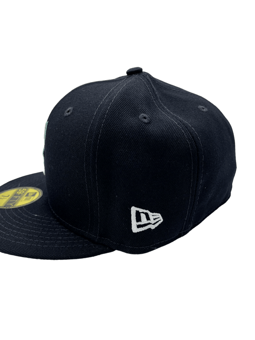 New Era Fitted Hat Seattle Mariners New Era Custom 59Fifty Navy Visor Patch Fitted Hat