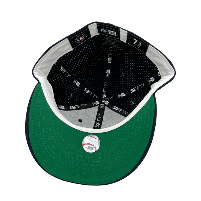 New Era Fitted Hat Seattle Mariners New Era Custom Navy Mesh Ninties Side Patch 59FIFTY Fitted Hat
