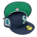 New Era Fitted Hat Seattle Mariners New Era Custom Navy Mesh Ninties Side Patch 59FIFTY Fitted Hat