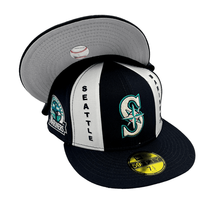 Seattle Mariners New Era Custom Navy Pinwheel Side Patch 59FIFTY Fitted Hat, 7 7/8 / Navy