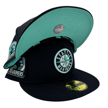 New Era Seattle Mariners Navy Teal Two Tone Classic Edition 59Fifty Fitted  Hat, EXCLUSIVE HATS, CAPS