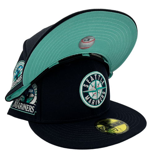 Seattle Mariners New Era Navy Custom Mint Side Patch 59FIFTY Fitted Hat, 8 / Navy