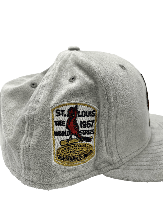 St. Louis Cardinals New Era Custom 59Fifty Gray Metallic Suede Patch F