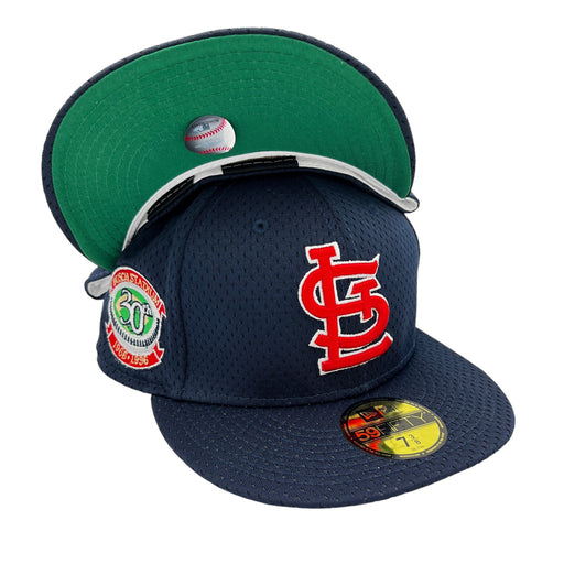 St. Louis Cardinals New Era Custom Navy Mesh Ninties Side Patch 59FIFTY Fitted Hat, 8 / Navy