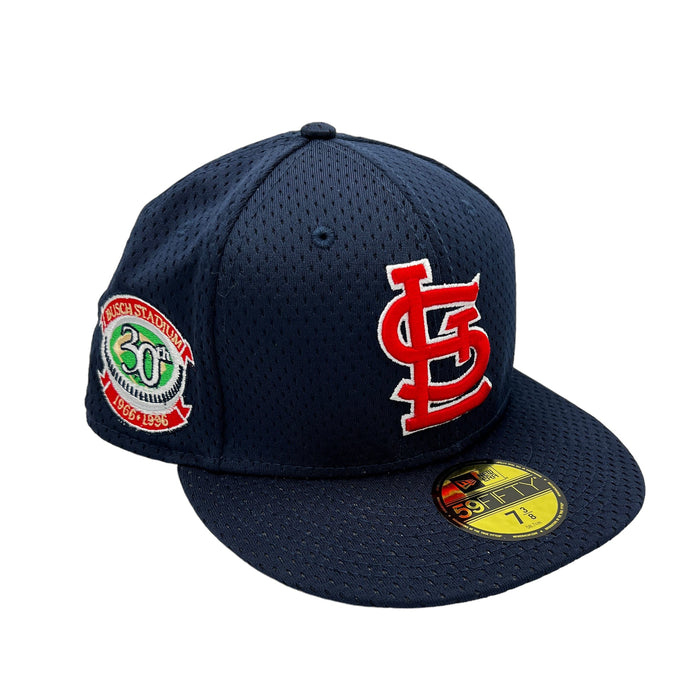 St. Louis Cardinals New Era Custom Navy Mesh Ninties Side Patch 59FIFTY Fitted Hat