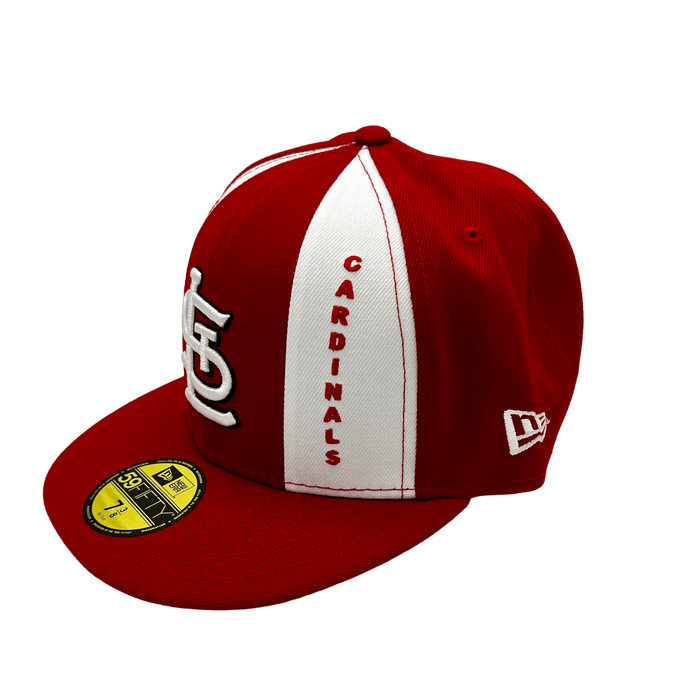 New Era Fitted Hat St. Louis Cardinals New Era Custom Red Pinwheel Side Patch 59FIFTY Fitted Hat