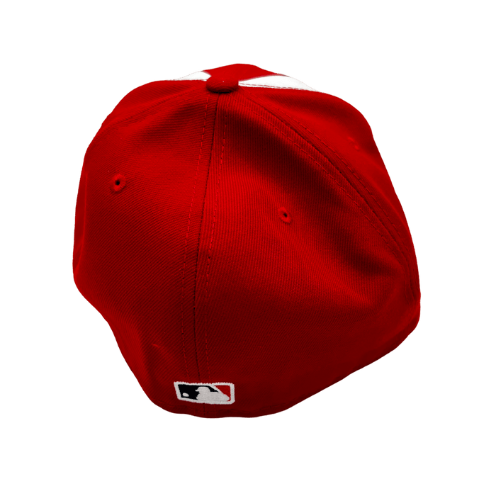 New York Yankees PINWHEEL White-Red Fitted Hat by New Era
