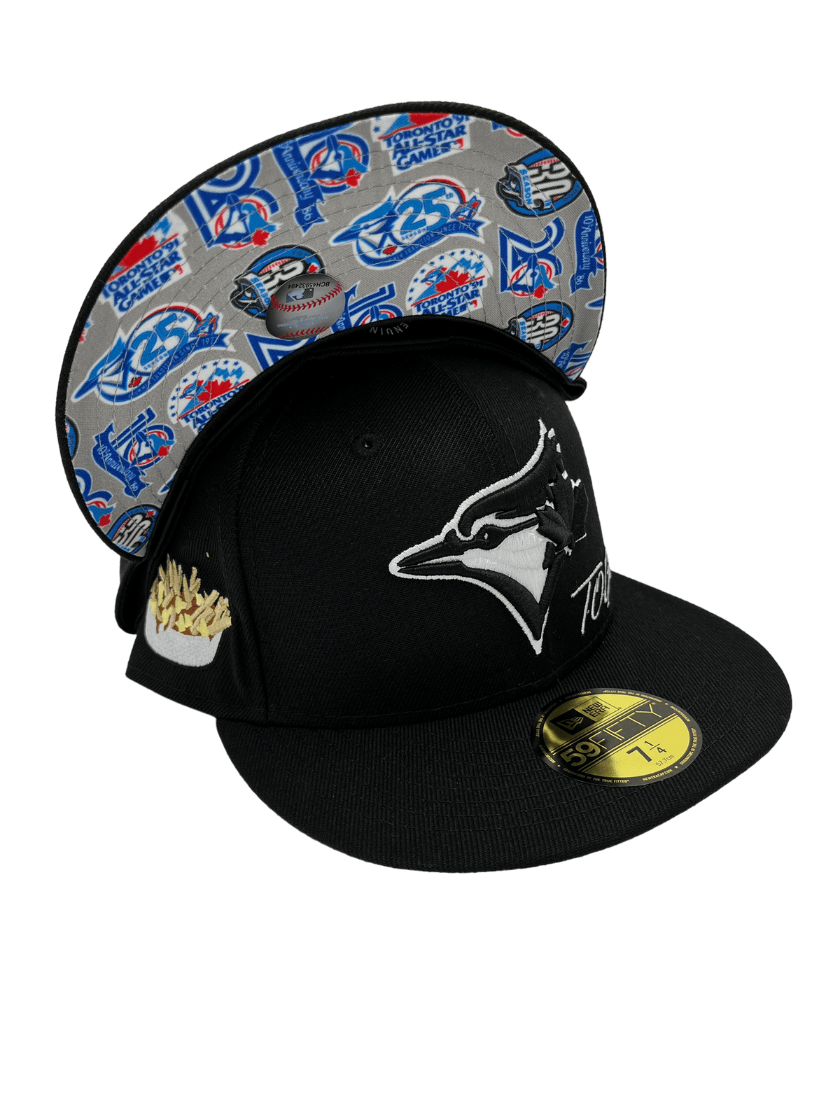 New Era 59FIFTY Black Dome Toronto Blue Jays 10th Anniversary Patch Hat - Black 6 7/8