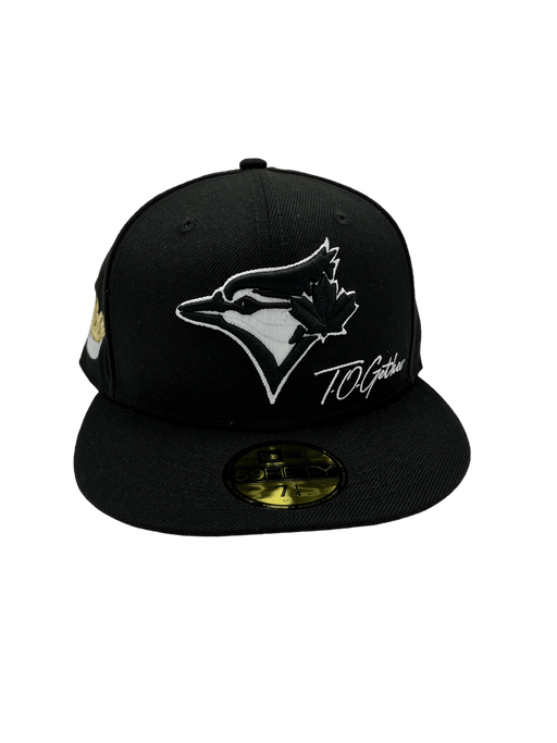Toronto Blue Jays New Era Custom 59Fifty Black UV Logos Patch Fitted Hat