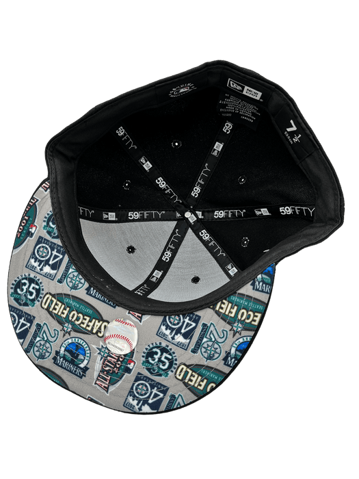 Toronto Blue Jays New Era Custom 59Fifty Black UV Logos Patch Fitted Hat