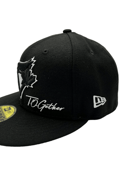 Toronto Blue Jays New Era Custom 59FIFTY Black UV Logos Patch Fitted Hat, 7 3/4 / Black