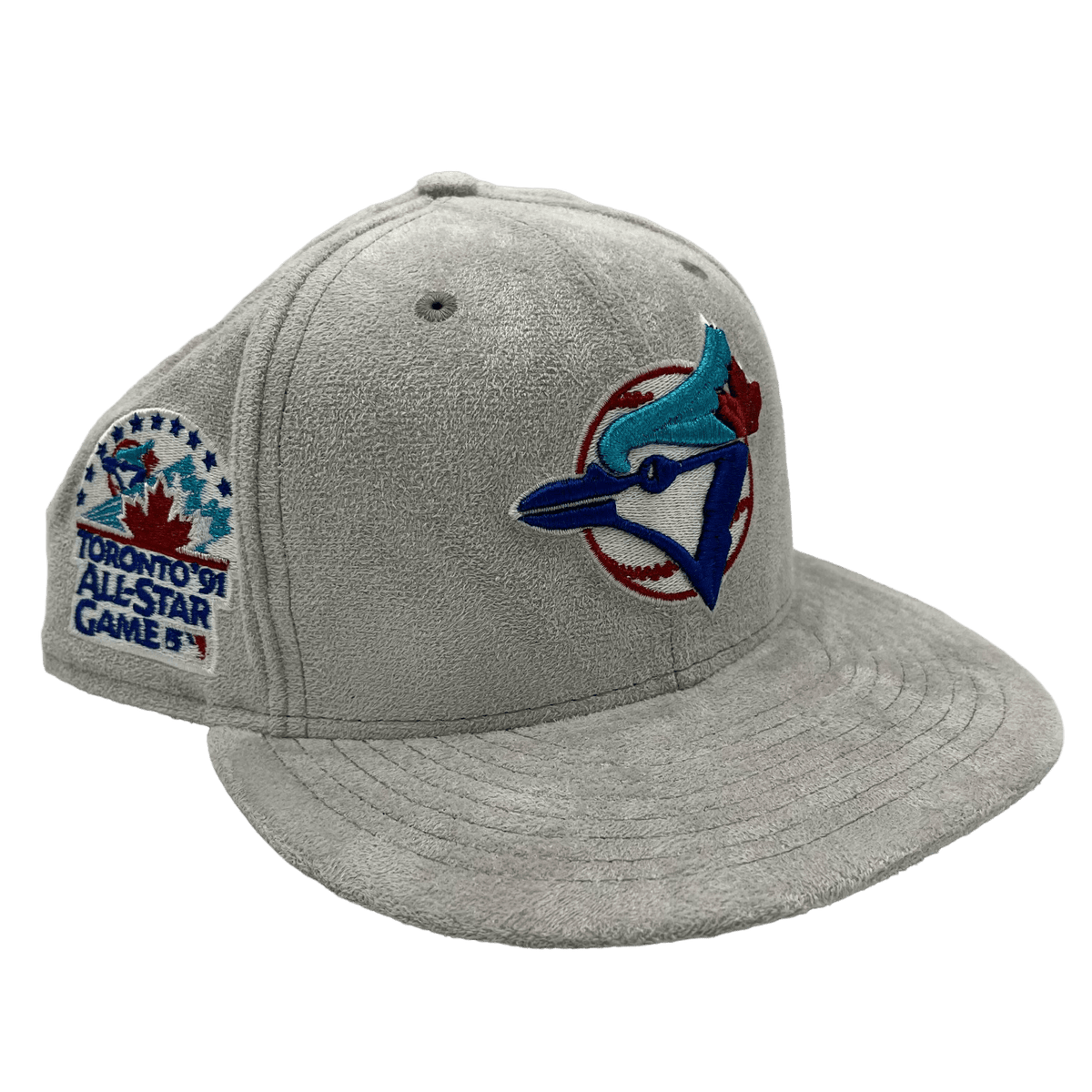 Toronto Blue Jays New Era Custom 59FIFTY Gray Metallic Suede Patch Fitted Hat, 7 3/4 / Gray