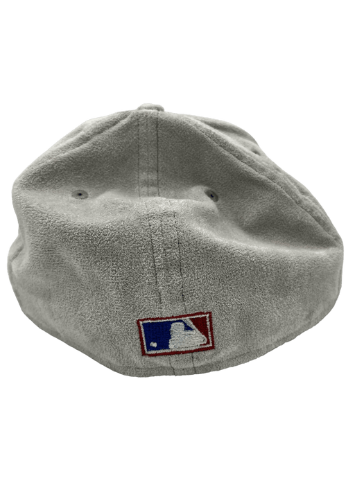 New Era Fitted Hat Toronto Blue Jays New Era Custom 59Fifty Gray Metallic Suede Patch Fitted Hat