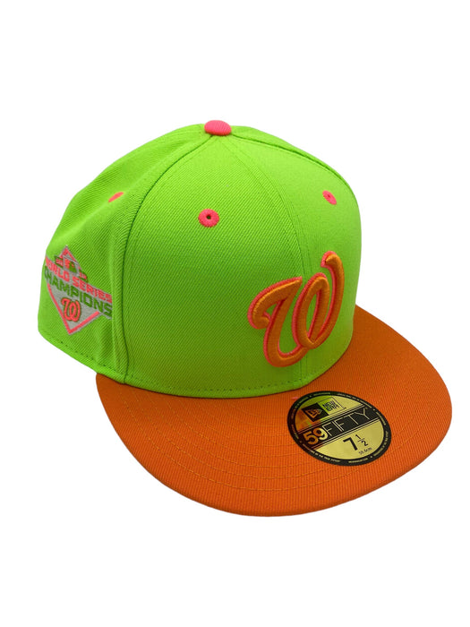 Men's Washington Nationals New Era Green Logo 59FIFTY Fitted Hat