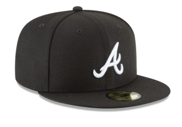 Atlanta Braves New Era Black and White Collection 59FIFTY Fitted Hat
