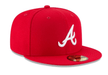 Atlanta Braves New Era Red and White Collection 59FIFTY Fitted Hat