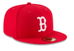 New Era Hats Boston Red Sox New Era Red and White Collection 59FIFTY Fitted Hat