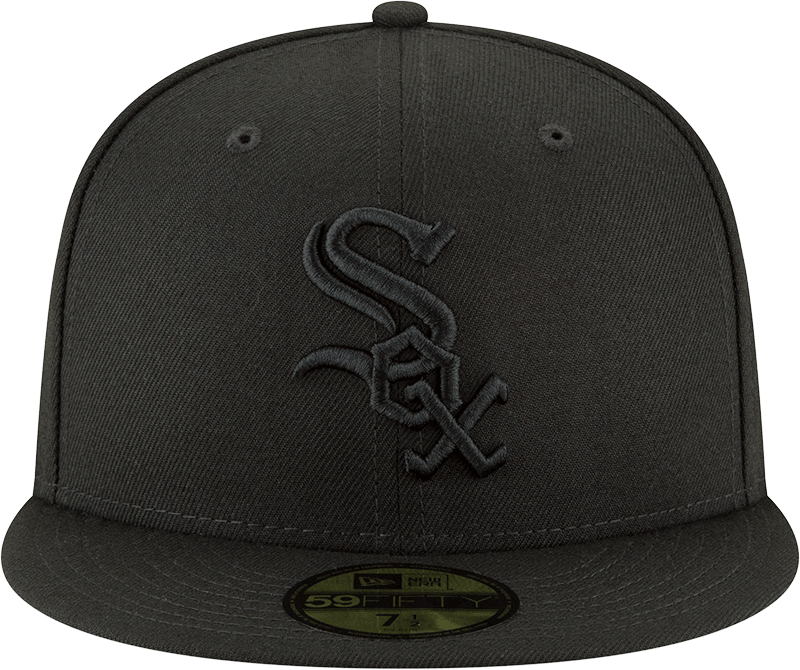 Chicago White Sox New Era Black on Black Collection 59FIFTY Fitted Hat