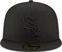 Chicago White Sox New Era Black on Black Collection 59FIFTY Fitted Hat