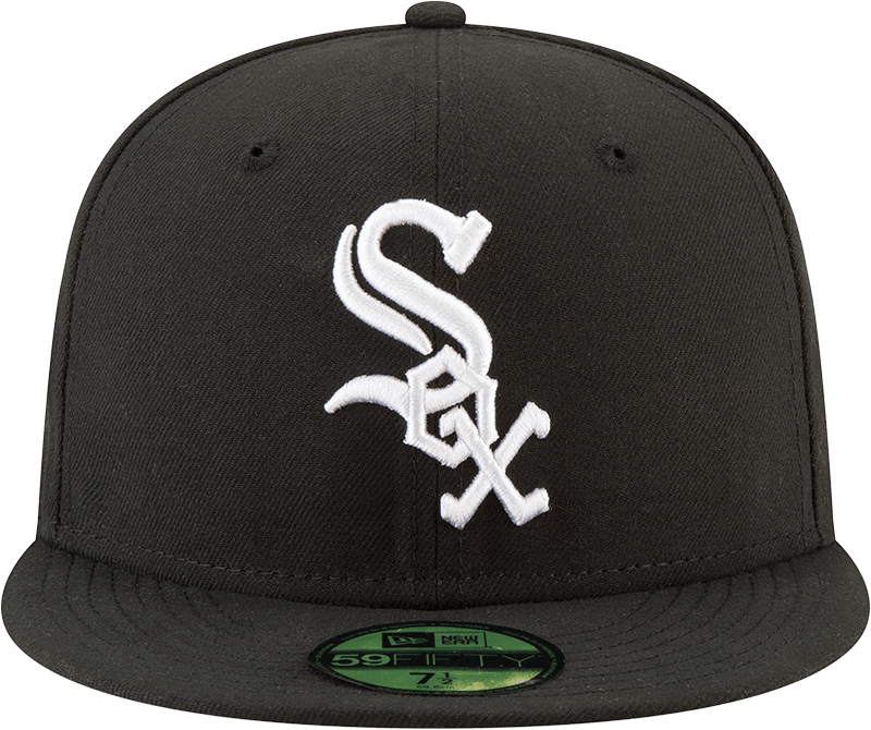 New Era Hats Chicago White Sox New Era Navy Home Authentic Collection On-Field 59FIFTY Fitted Hat Black
