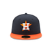 New Era Hats Houston Astros New Era Navy/Orange Road Authentic Collection On Field 59FIFTY Performance Fitted Hat