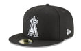Los Angeles Angels New Era Black and White Collection 59FIFTY Fitted Hat