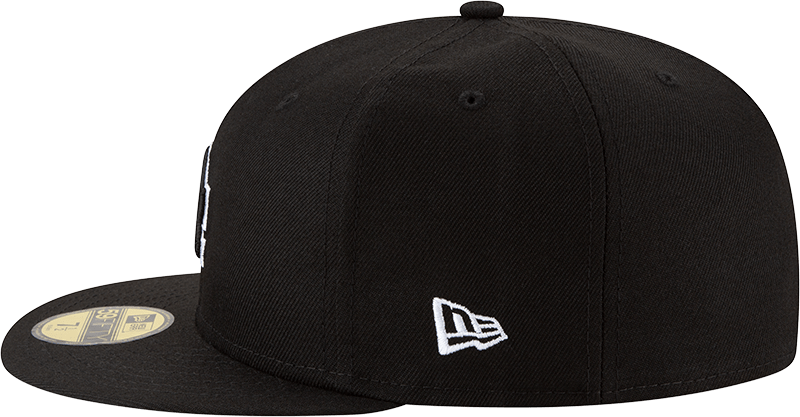 Los Angeles Dodgers New Era Outline Logo Black Collection 59FIFTY Fitted Hat