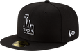 Los Angeles Dodgers New Era Outline Logo Black Collection 59FIFTY Fitted Hat