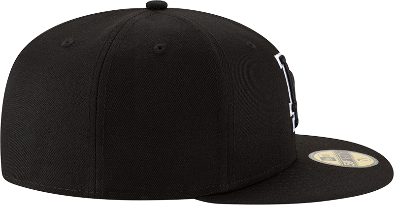 Los Angeles Dodgers New Era Outline Logo Black Collection 59FIFTY Fitted Hat
