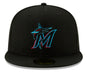 Miami Marlins New Era Black On-Field Authentic Collection 59FIFTY Fitted Hat