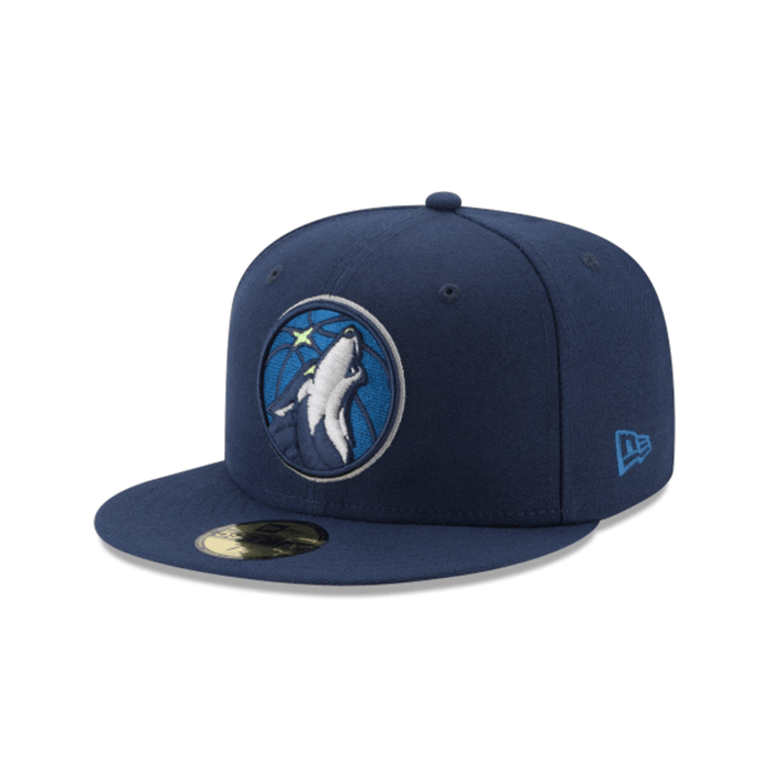 New Era Hats Minnesota Timberwolves New Era NBA Blue Team Logo 59FIFTY Fitted Hat