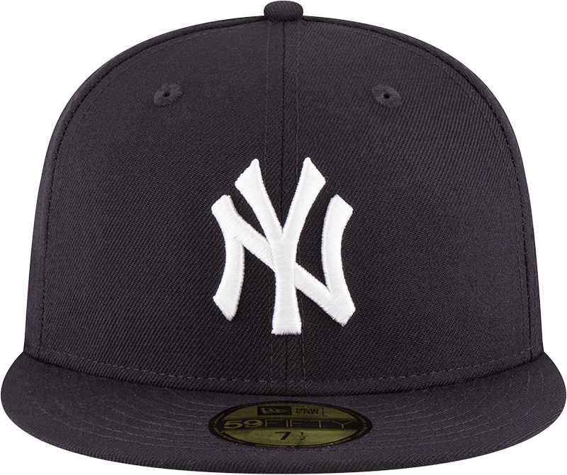 New Era New York Yankees Fitted Hat 7 1/8 3/8 White Navy Blue