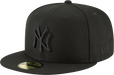New Era Hats New York Yankees New Era Black on Black Collection 59FIFTY Fitted Hat