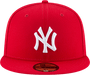 New Era Hats New York Yankees New Era Red and White Collection 59FIFTY Fitted Hat