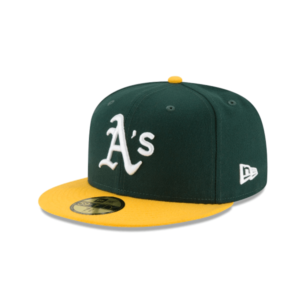 New Era Oakland Athletics 59FIFTY Side Patch Retro Fitted 7 3/8 / Cream/Green